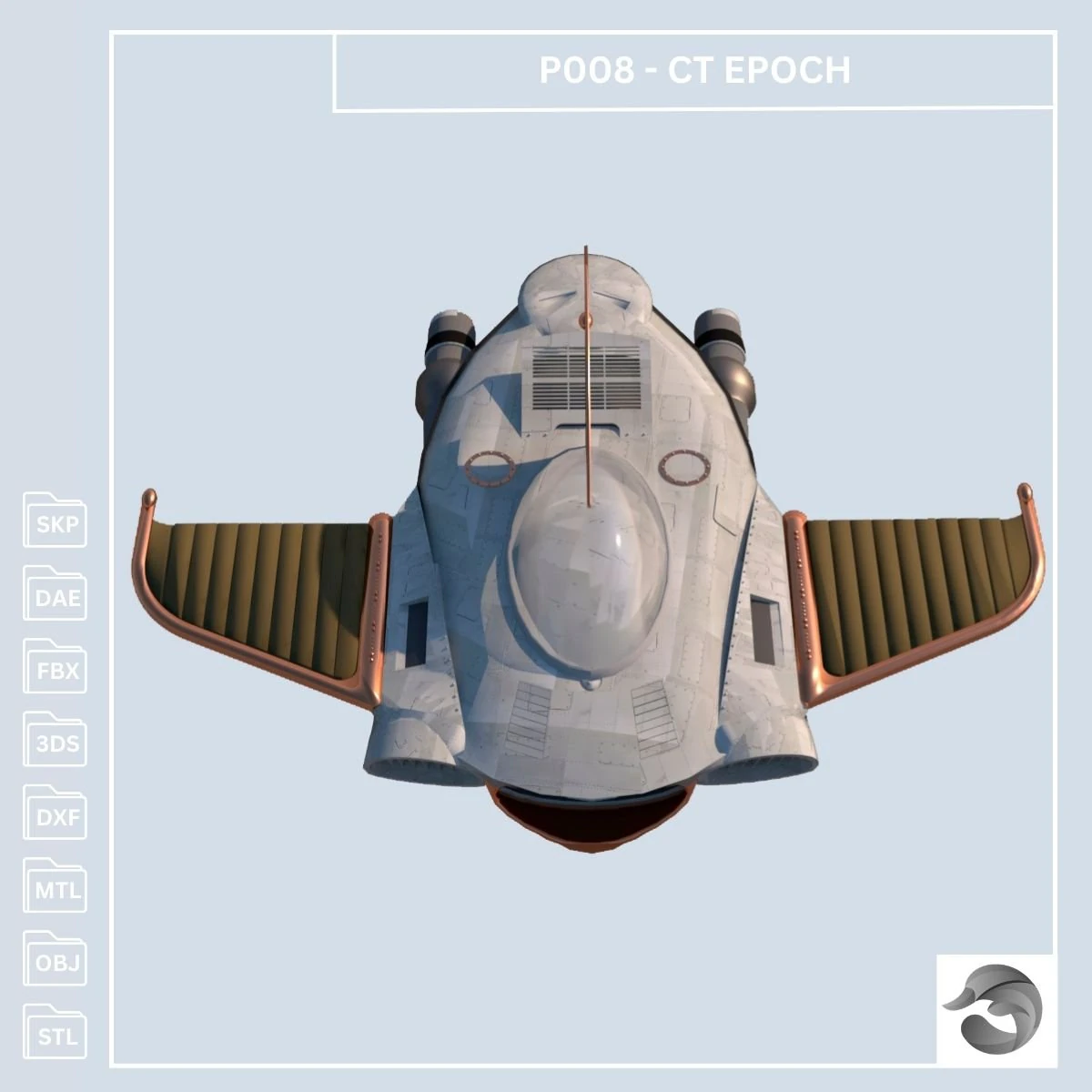 P008 CT EPOCH 3D Model .c4d .max .obj .3ds .fbx .stl .blend 