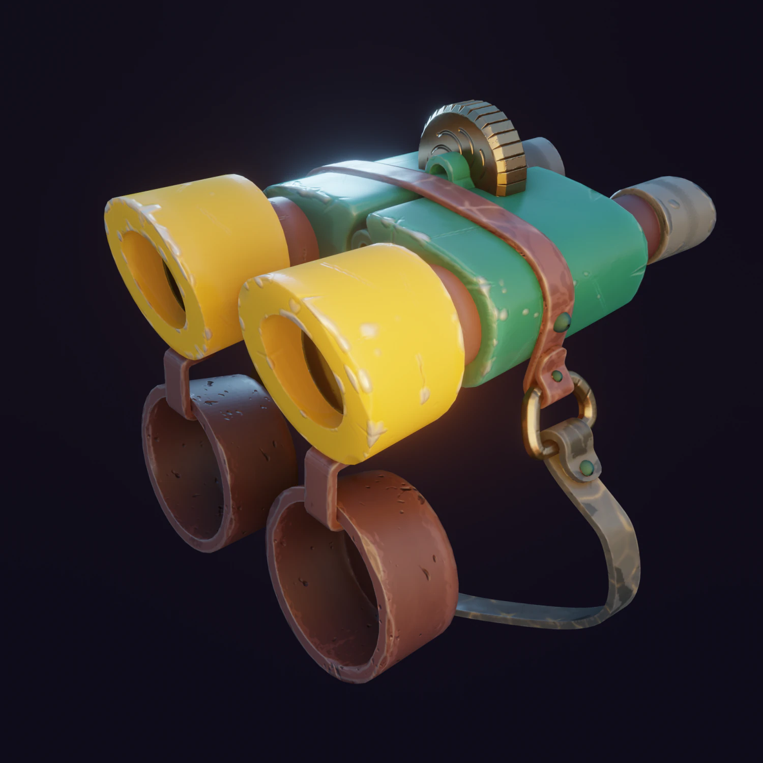 Gaming binoculars 3D Model .c4d .max .obj .3ds .fbx .stl .blend