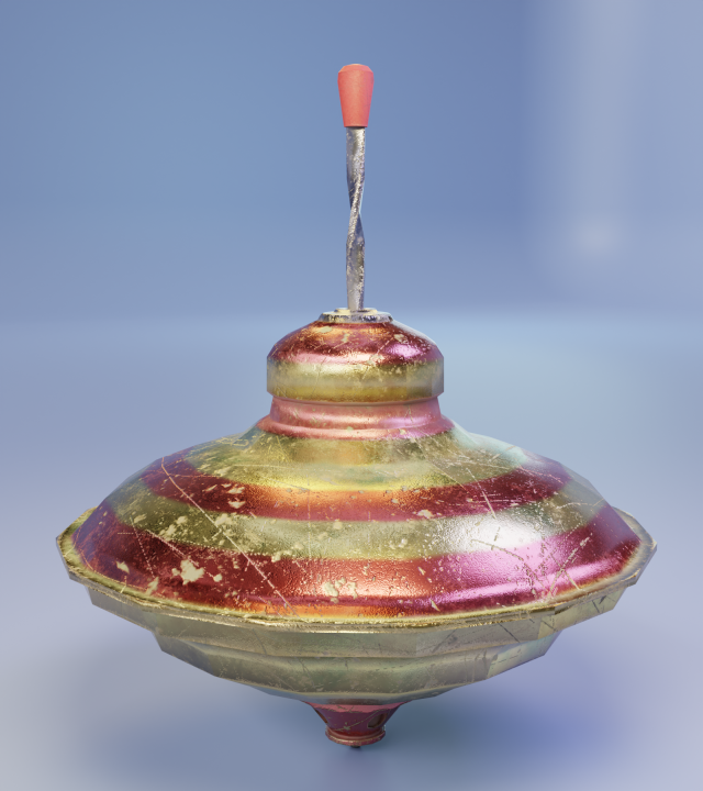 A spinning top for the game engine 3D Модель .c4d .max .obj .3ds .fbx .stl .blend