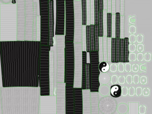 Nunchucks - Yin Yang Nunchaku 3D Модель