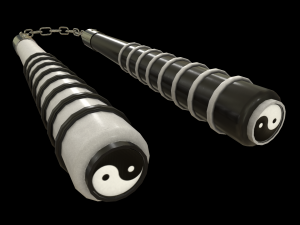 Nunchucks - Yin Yang Nunchaku 3D Модель