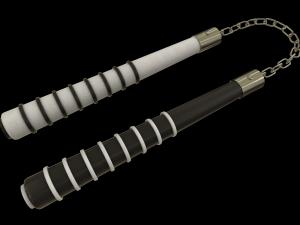 Nunchucks - Yin Yang Nunchaku 3D Модель