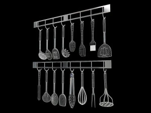 Kitchen Utensils Bundle 3D Model