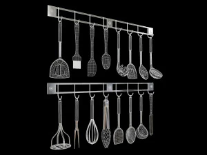 Kitchen Utensils Bundle 3D Model