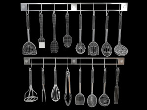 Kitchen Utensils Bundle 3D Model