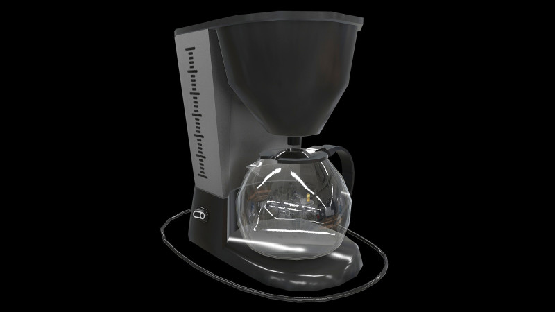 Coffee Maker Design 1 3D Model .c4d .max .obj .3ds .fbx .stl .blend