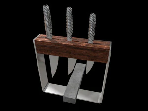 Kitchen Knife Holder With Whetstone 3D Model