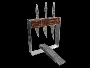 Kitchen Knife Holder With Whetstone 3Dモデル