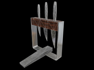 Kitchen Knife Holder With Whetstone 3Dモデル