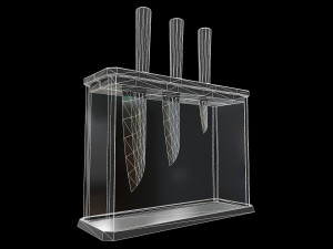 Knife Set With Glass Holder 3D Model