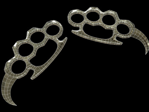 Karambit Brass Knuckles 3D Model
