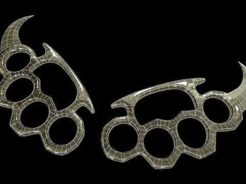 Karambit Brass Knuckles 3D Model