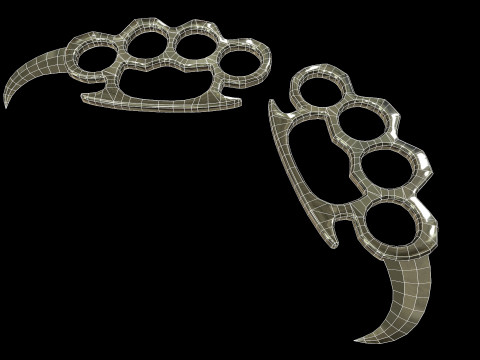 Karambit Brass Knuckles 3D Model