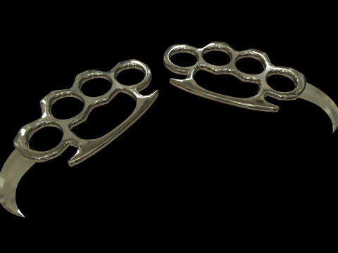Karambit Brass Knuckles 3D Model
