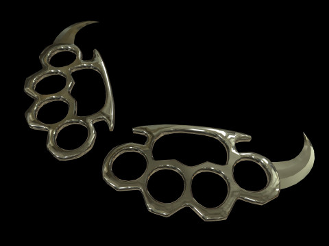 Karambit Brass Knuckles 3D Model