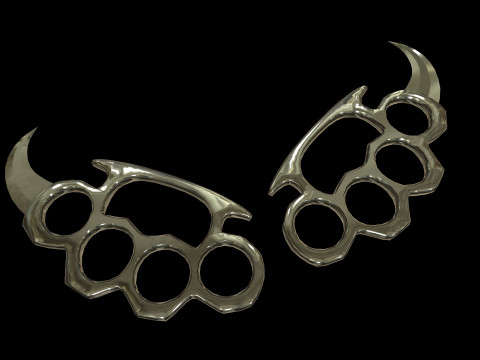 Karambit Brass Knuckles 3D Model