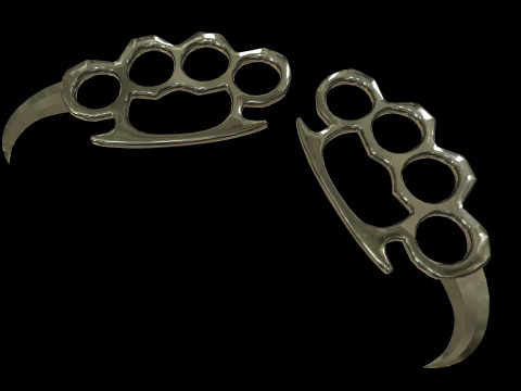 Karambit Brass Knuckles 3D Model