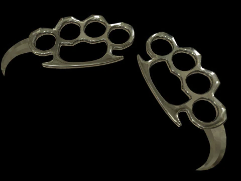 Karambit Brass Knuckles 3D Model