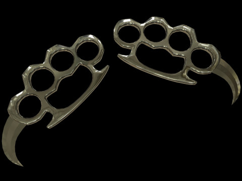 Karambit Brass Knuckles 3D Model