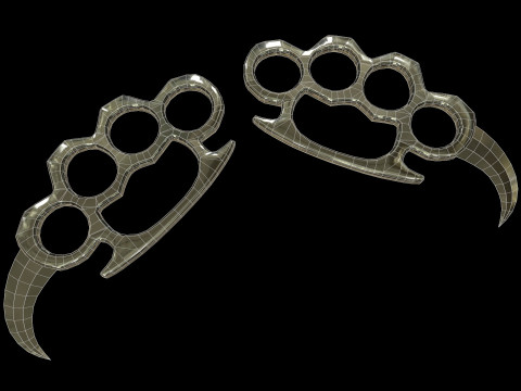 Karambit Brass Knuckles 3D Model