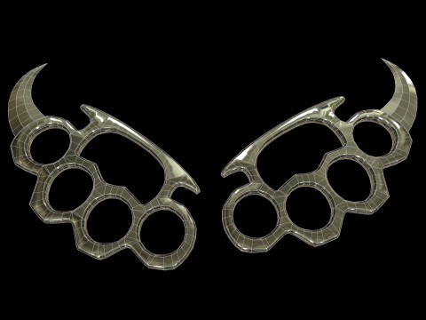 Karambit Brass Knuckles 3D Model
