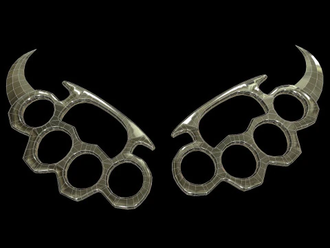 Karambit Brass Knuckles 3D Model