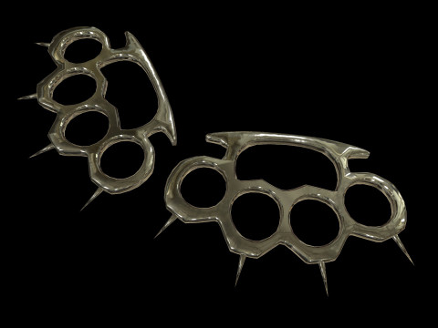 Spiked Brass Knuckles 3D Model