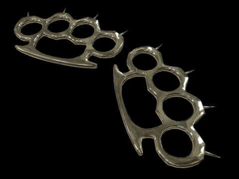 Spiked Brass Knuckles 3D Model