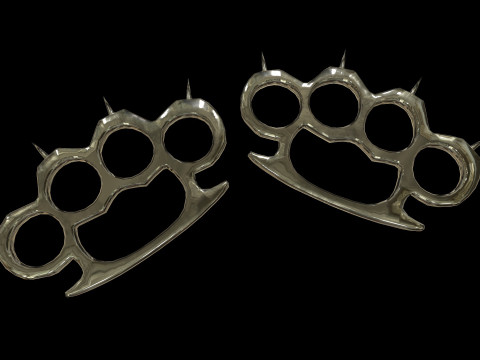 Spiked Brass Knuckles 3D Model