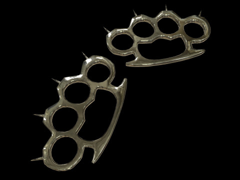 Spiked Brass Knuckles 3D Model