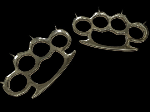 Spiked Brass Knuckles 3D Model