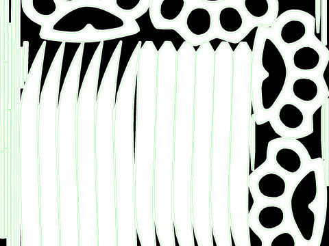Brass Knuckles With Knife Claws Model 3D