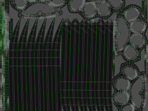 Brass Knuckles With Knife Claws Model 3D