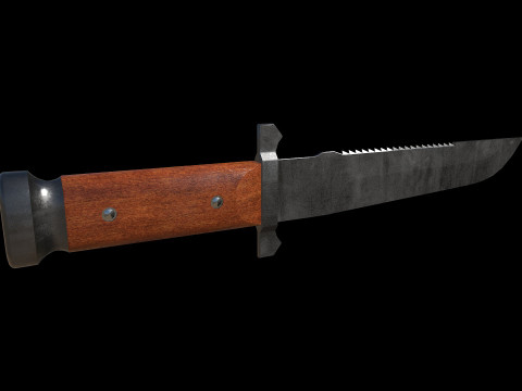 Military Combat Knife AB-0200 Replica 3D Model