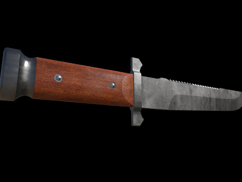 AB-0200 Military Combat Knife Replica 3D Model
