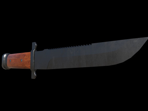 AB-0200 Military Combat Knife Replica 3D Model