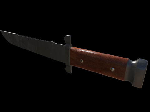AB-0200 Military Combat Knife Replica 3D Model