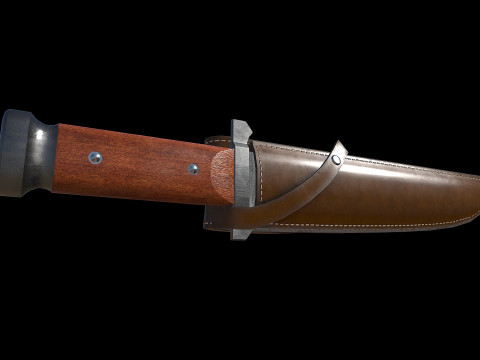 AB-0200 Military Combat Knife Replica 3D Model