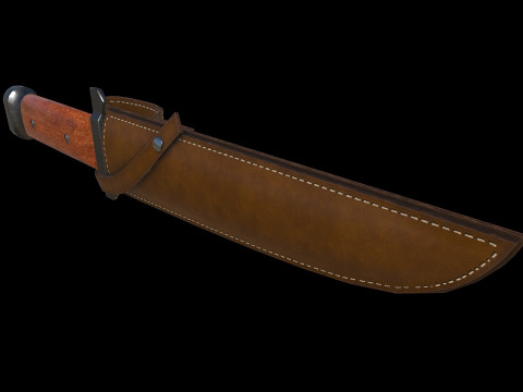 AB-0200 Military Combat Knife Replica 3D Model