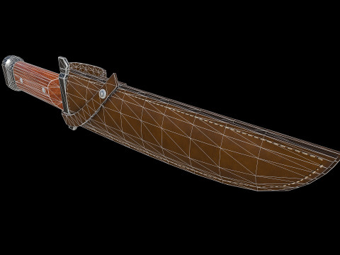 AB-0200 Military Combat Knife Replica 3D Model