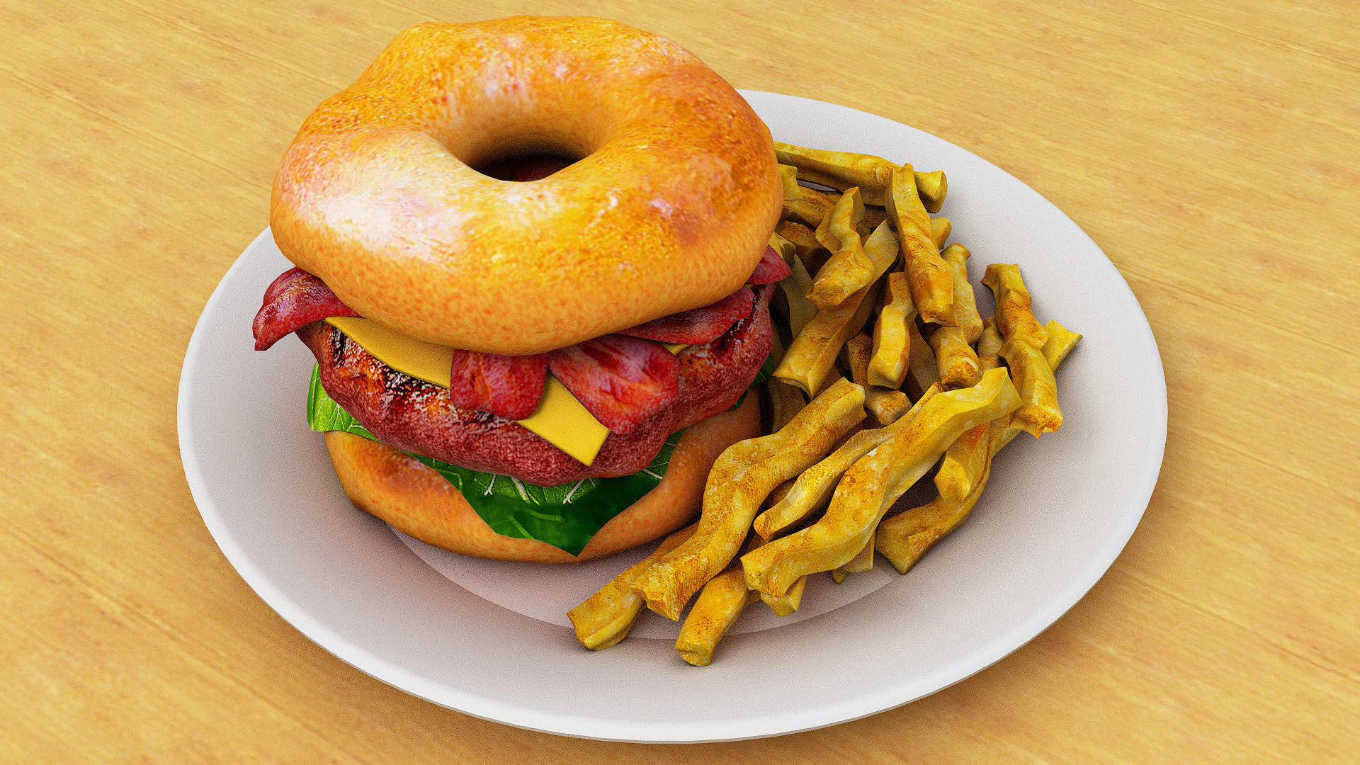 Luther Burger 3D Model .c4d .max .obj .3ds .fbx .stl .blend