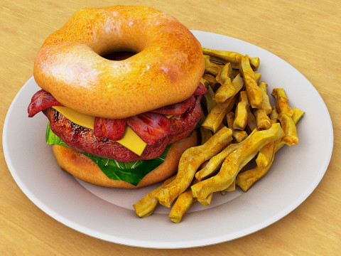 Luther Burger 3D Model