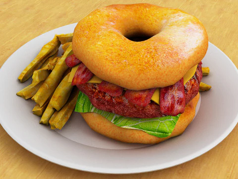 Luther Burger 3D Model