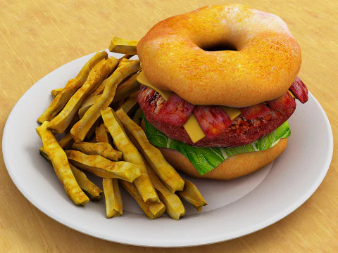 Luther Burger 3D Model