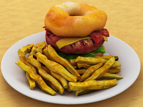 Luther Burger 3D Model