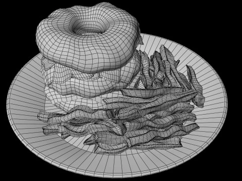 Luther Burger 3D Model
