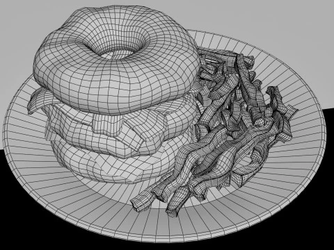 Luther Burger 3D Model