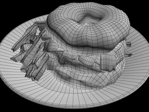 Luther Burger 3D Model