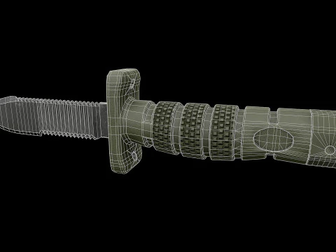 Aircrew Survival Egress Knife 3D Model