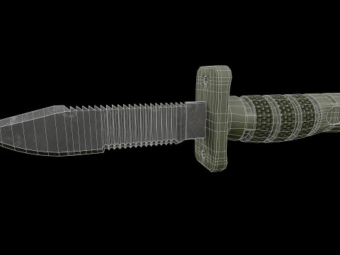 Aircrew Survival Egress Knife 3D Model